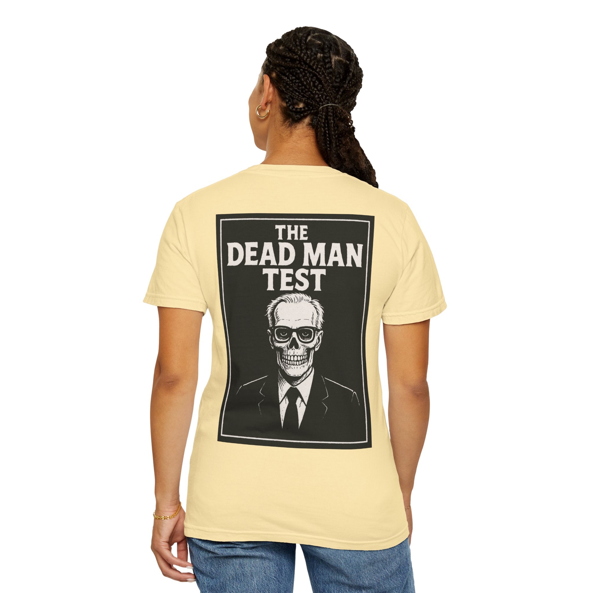 The Dead Man Test Tee (black logos)